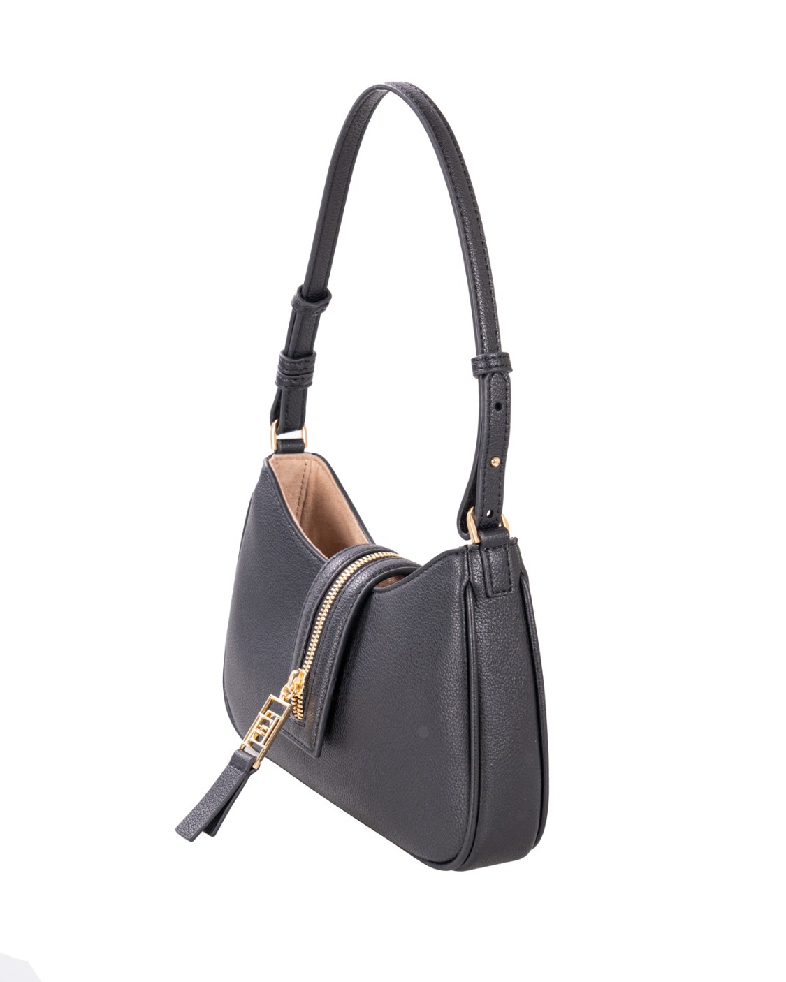 shop ELISABETTA FRANCHI  Borsa: Elisabetta Franchi borsa Hobo Piccola.
Materiale sintetico effetto pelle.
Cerniera rifinita da tirazip logato in metallo dorato. Accessorio in metallo dorato. Dimensioni: 22 x 15,5 x 4 cm.
Composizione: 59% Poliestere 22% Polvere di legno 19% Poliuretanica.
Made in Italy.. BS73A47E2-110 number 9195485